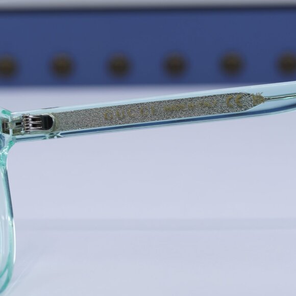 Gucci GG1687O 004 Square Eyeglasses – Transparent Green 52mm - Picture 7 of 9